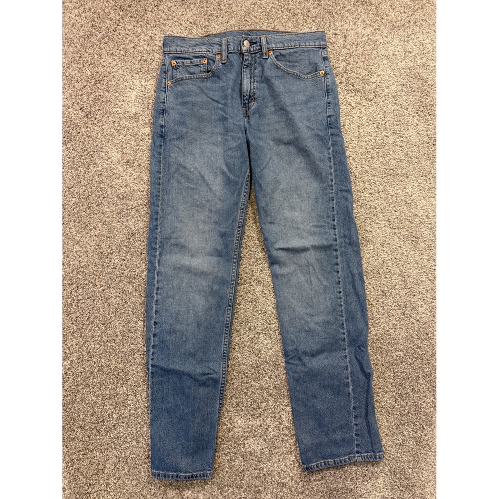 Levis 505 Jeans Mens 32x32 Blue Regular Fit Straight Leg Stretch Denim